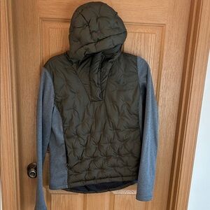 The North Face Green and Gray Puffer Jacket
